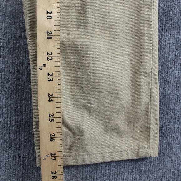 Burberry Jeans Mens 34R Khaki Twill 5-Pocket Chino Straight Leg Casual Workwear - Picture 9 of 14